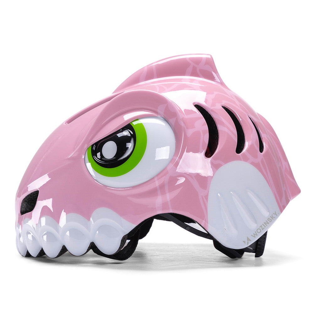 Wozinsky Børnes cykelhjelm Dinosaur mønster S - Pink