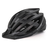 Wozinsky MTB Bike Helmet with Removable Visor and Rear USB Light L - Black