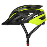 Wozinsky MTB Bike Helmet with Removable Visor and Rear USB Light L - Black and Yellow