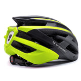 Wozinsky MTB Bike Helmet with Removable Visor and Rear USB Light L - Black and Yellow
