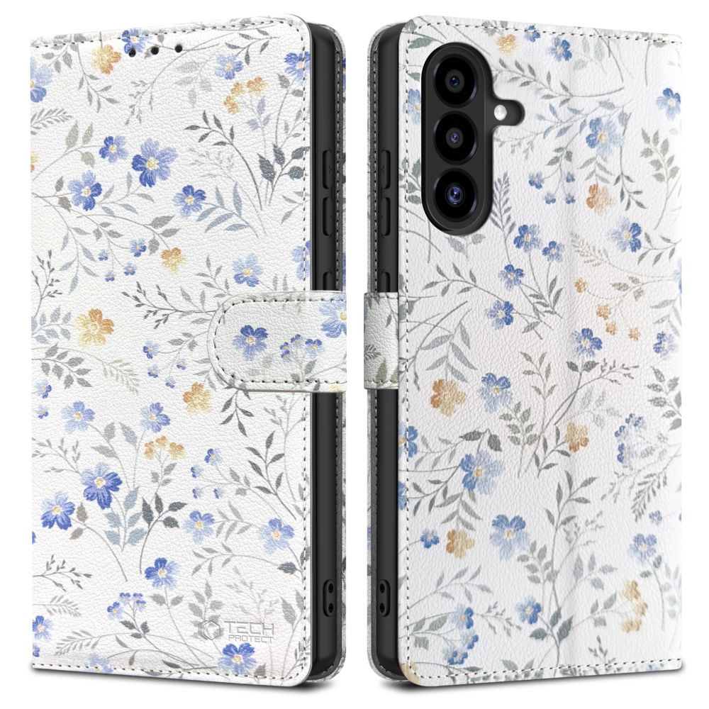 Tech-Protect Wallet Case til Samsung Galaxy A26 5G / A17 4G / 5G - Daisies med blade