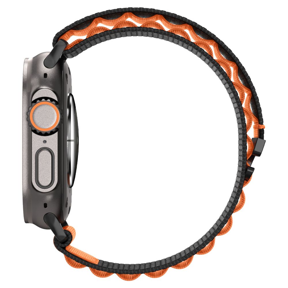 Spigen WBF1 rem til Apple Watch 44 / 45 / 46 / 49 mm - sort og orange
