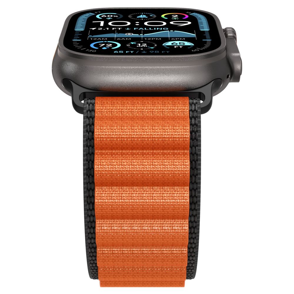 Spigen WBF1 rem til Apple Watch 44 / 45 / 46 / 49 mm - sort og orange