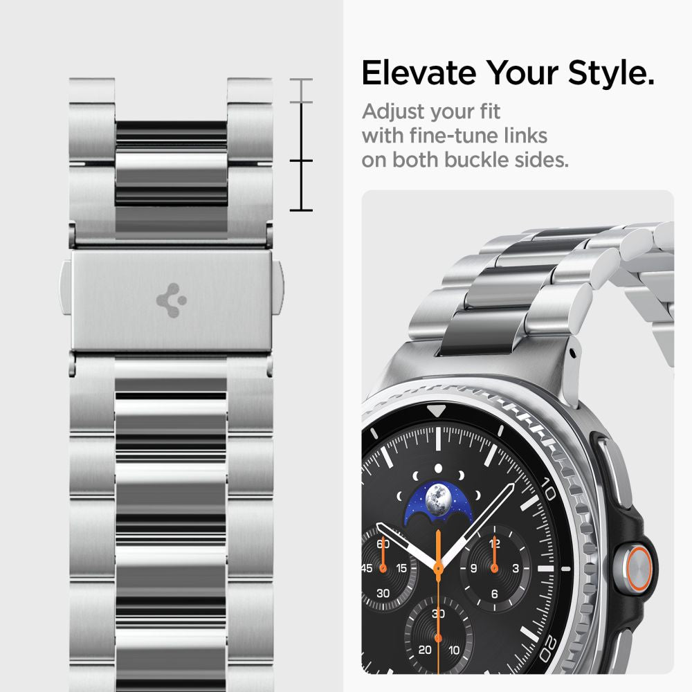 Spigen Modern Fit Band til Samsung Galaxy Watch 40/44/46 mm - Sølv
