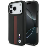 BMW M Perforeret Stripe Logo MagSafe Case til iPhone 17 Pro - Rød