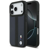 BMW M Perforeret Stripe Logo MagSafe Case til iPhone 17 Pro - Navy Blue