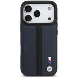 BMW M Perforeret Stripe Logo MagSafe Case til iPhone 17 Pro - Navy Blue