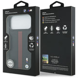BMW M Perforeret Stripe Logo MagSafe Case til iPhone 17 Pro Max - Rød