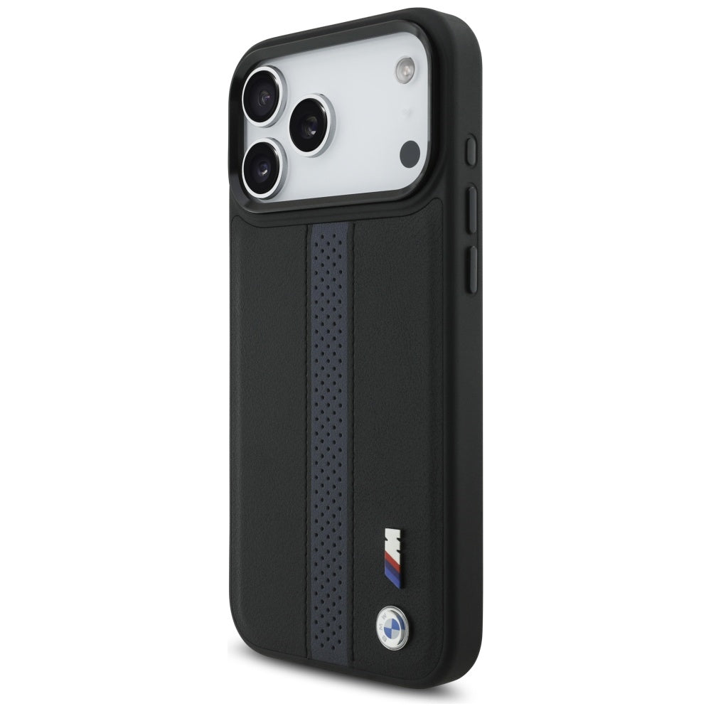 BMW M Perforated Stripe Logo MagSafe Case for iPhone 17 Pro Max - Blue