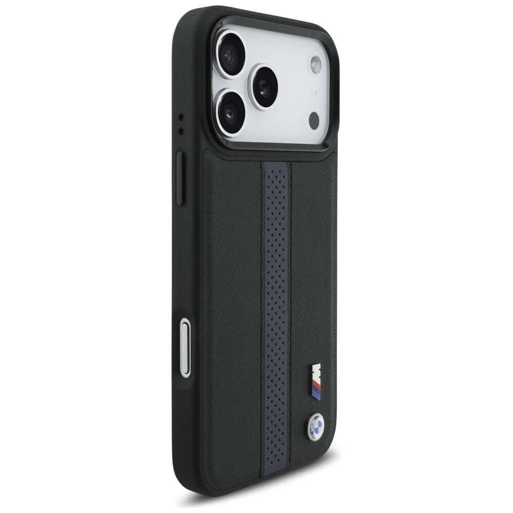 BMW M Perforated Stripe Logo MagSafe Case for iPhone 17 Pro Max - Blue