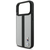 BMW M Perforeret Stripe Logo MagSafe Case til iPhone 17 Pro Max - Grå