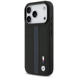 BMW M Perforeret Stripe Logo MagSafe Case til iPhone 17 Pro - Blå