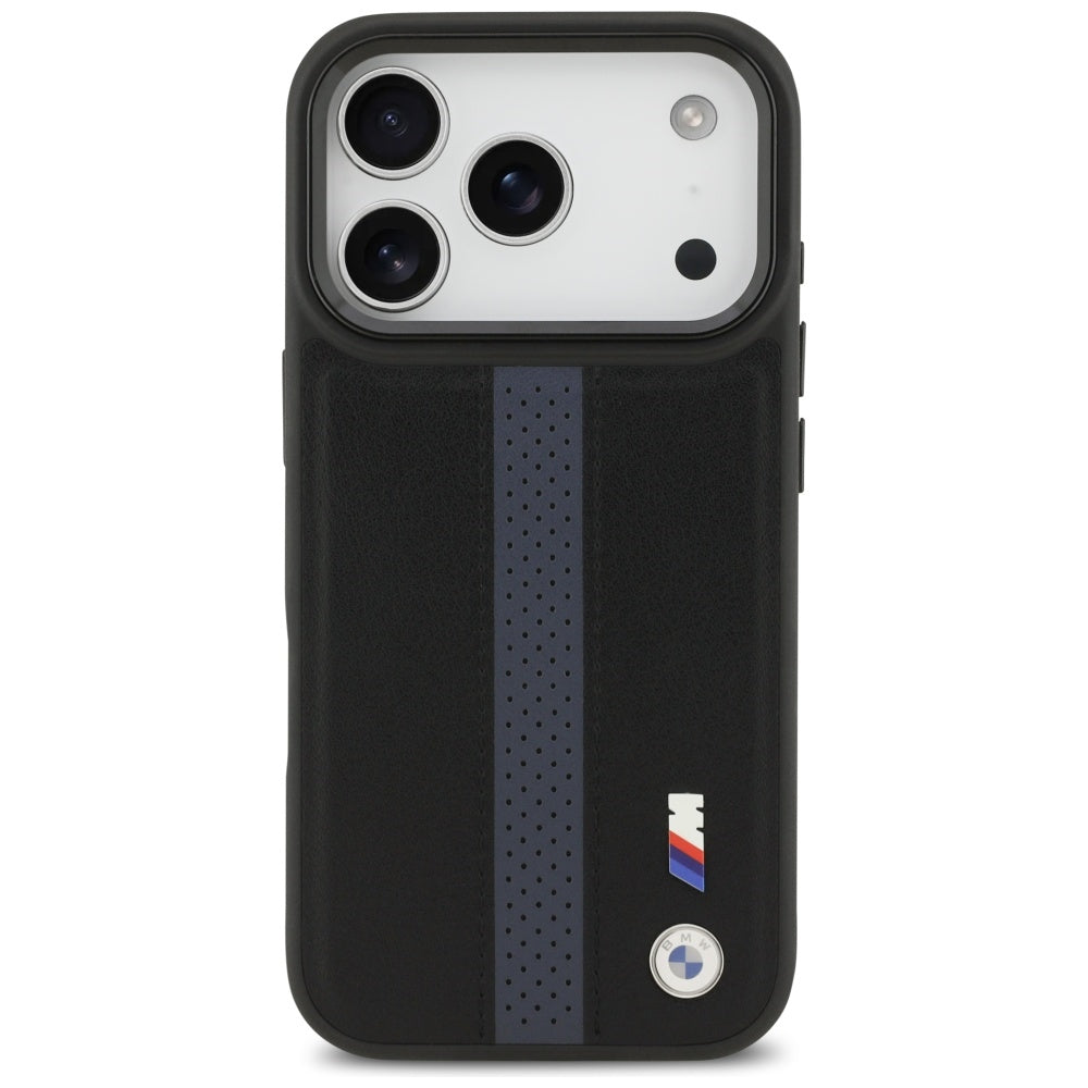 BMW M Perforeret Stripe Logo MagSafe Case til iPhone 17 Pro - Blå