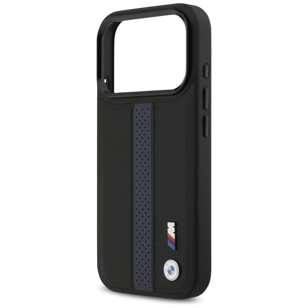 BMW M Perforeret Stripe Logo MagSafe Case til iPhone 17 Pro - Blå
