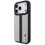 BMW M Perforeret Stripe Logo MagSafe Case til iPhone 17 Pro - Grå