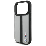 BMW M Perforeret Stripe Logo MagSafe Case til iPhone 17 Pro - Grå