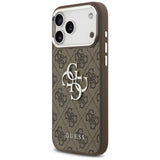 Guess 4G Big 4G Classic Logo Case til iPhone 17 Pro Max Brunt - Sølv