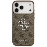 Guess 4G Big 4G Classic Logo Case til iPhone 17 Pro Max Brunt - Sølv
