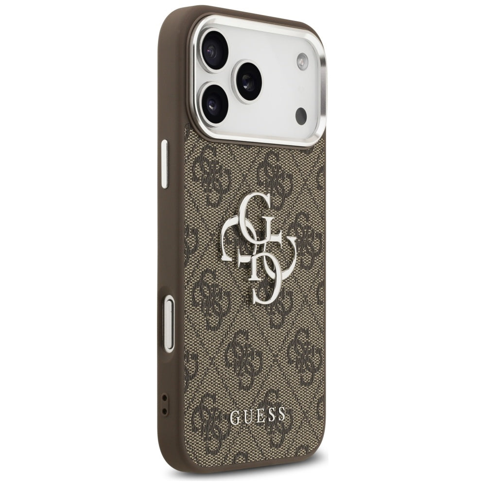 Guess 4G Big 4G Classic Logo Case til iPhone 17 Pro Max Brunt - Sølv