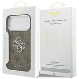 Guess 4G Big 4G Classic Logo Case til iPhone 17 Pro Max Brunt - Sølv