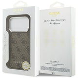 Guess 4G Classic Logo MagSafe case for iPhone 17 Pro - brown
