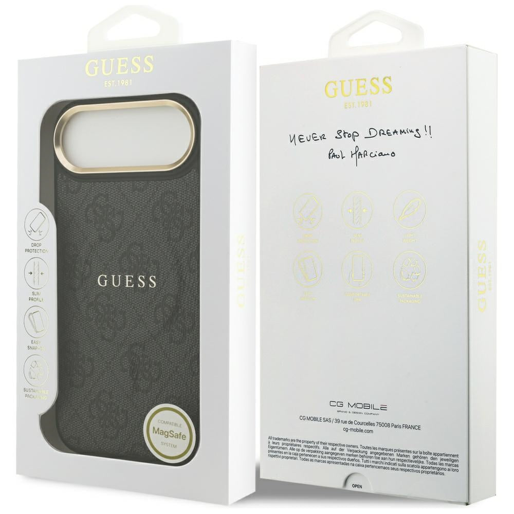 Guess 4G PU Classic Logo MagSafe-hylster til iPhone 17 Air - sort