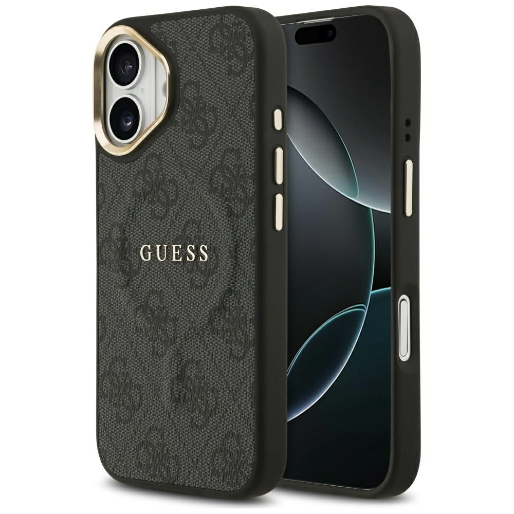 Guess 4G PU Classic Logo MagSafe case for iPhone 17 - black