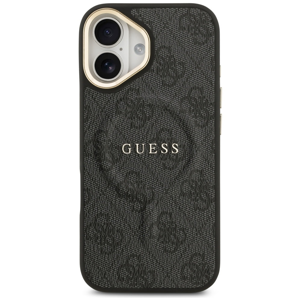 Guess 4G PU Classic Logo MagSafe case for iPhone 17 - black