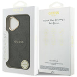 Guess 4G PU Classic Logo MagSafe case for iPhone 17 - black