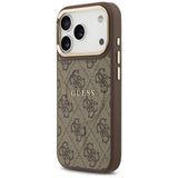 Guess 4G PU Classic Logo MagSafe Case til iPhone 17 Pro - Brunt
