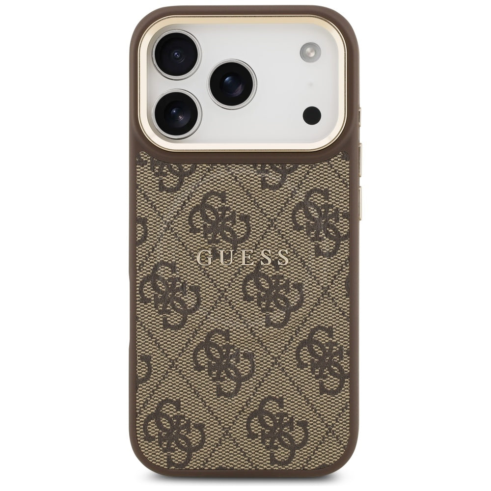Guess 4G PU Classic Logo MagSafe Case til iPhone 17 Pro - Brunt