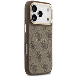 Guess 4G PU Classic Logo MagSafe Case til iPhone 17 Pro - Brunt