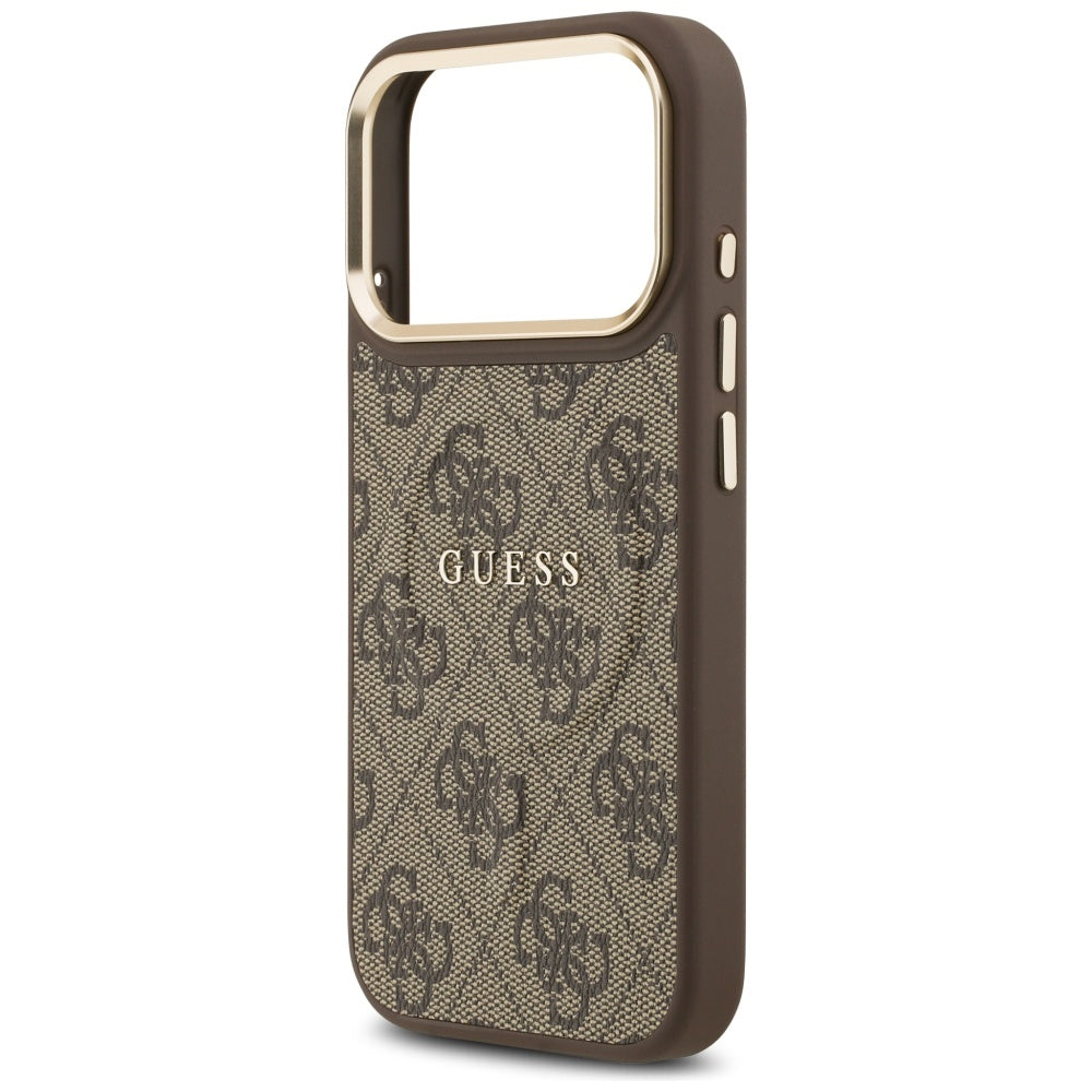 Guess 4G PU Classic Logo MagSafe Case til iPhone 17 Pro - Brunt