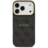 Guess 4G PU Classic Logo MagSafe case for iPhone 17 Pro - black