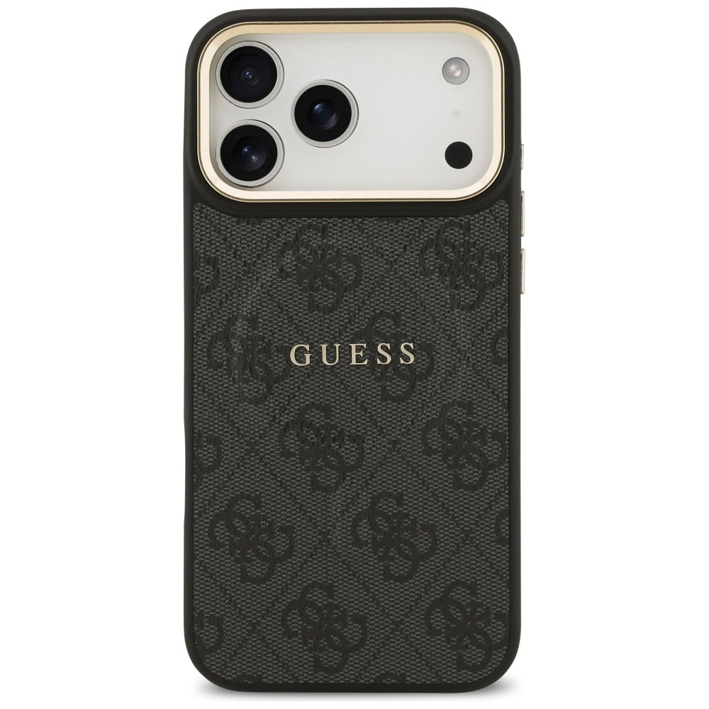 Guess 4G PU Classic Logo MagSafe case for iPhone 17 Pro Max - black