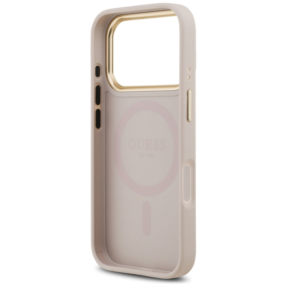 Guess 4G PU Classic Logo MagSafe Case til iPhone 17 Pro - Pink