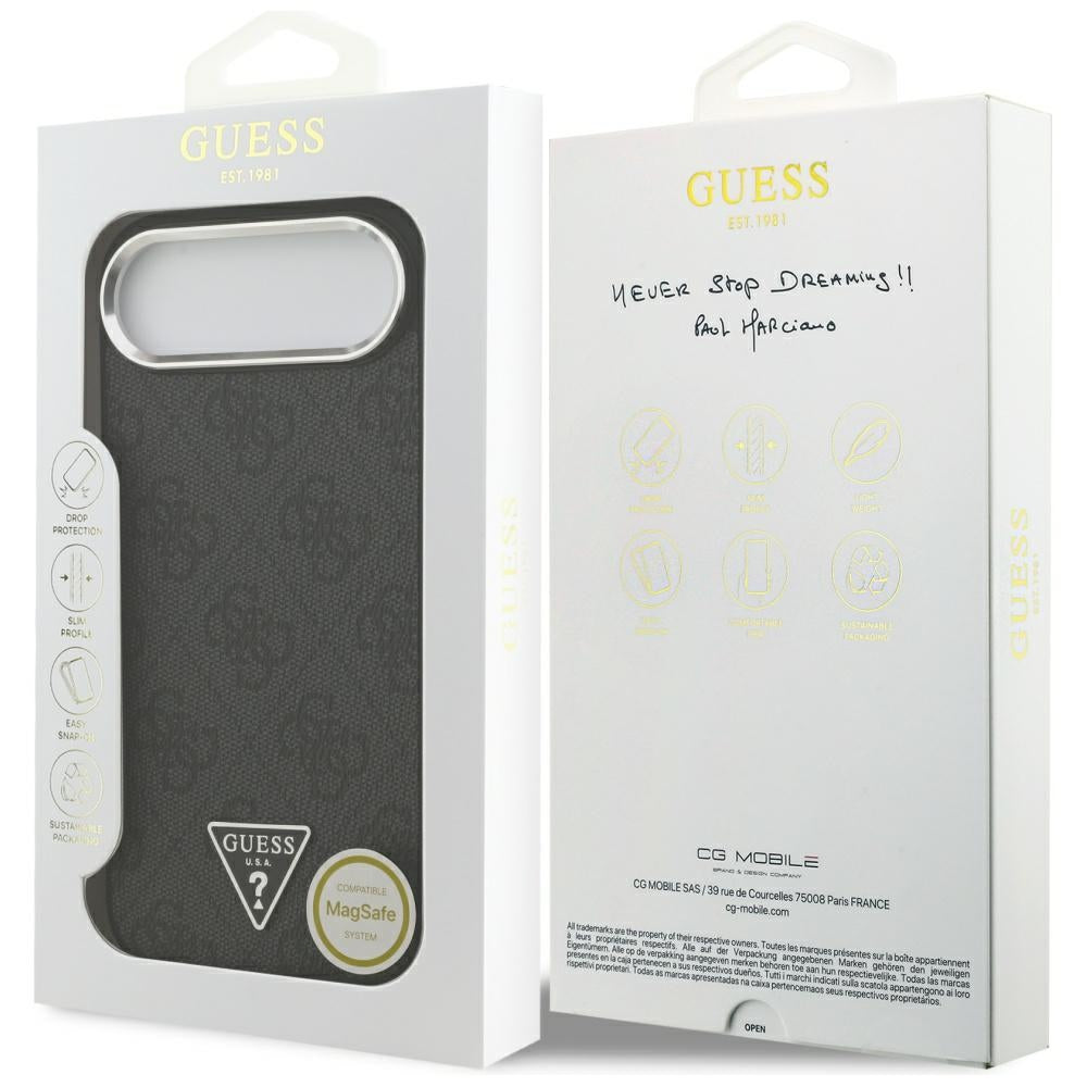 Guess 4G Triangle Logo MagSafe-hylster til iPhone 17 Air - sort