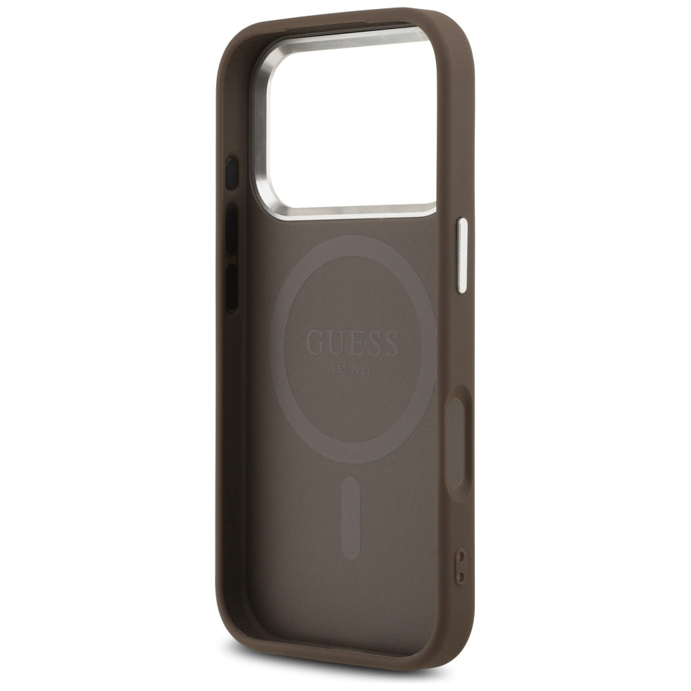 Guess 4G Triangle Logo MagSafe-hylster til iPhone 17 Pro - brun
