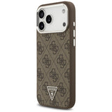 Guess 4G Triangle Logo MagSafe-hylster til iPhone 17 Pro Max - brun