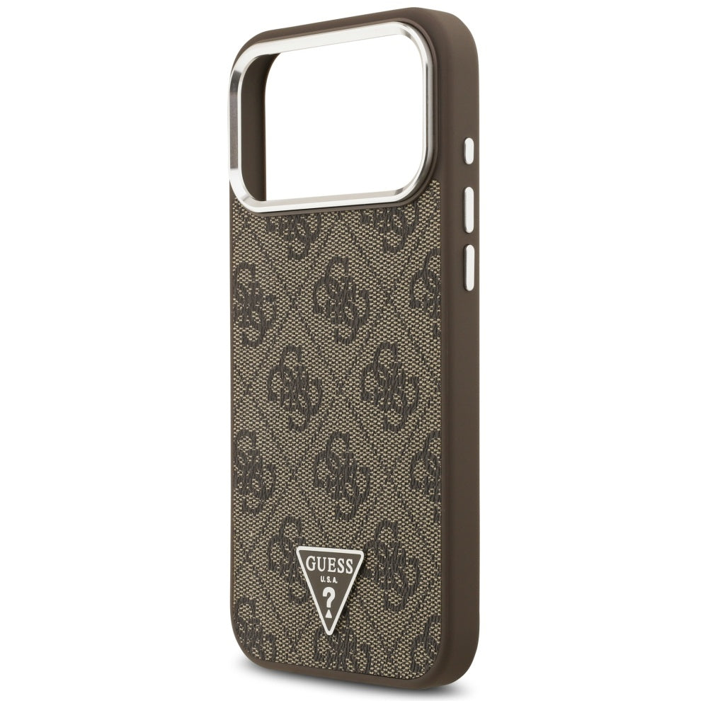 Guess 4G Triangle Logo MagSafe-hylster til iPhone 17 Pro Max - brun