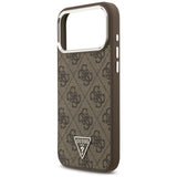 Guess 4G Triangle Logo MagSafe-hylster til iPhone 17 Pro Max - brun