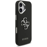 Guess Grained Big 4G Classic Logo-hylster til iPhone 17 - sort