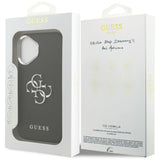 Guess Grained Big 4G Classic Logo-hylster til iPhone 17 - sort