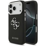 Guess Grained Big 4G Classic Logo-hylster til iPhone 17 Pro - sort