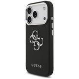 Guess Grained Big 4G Classic Logo-hylster til iPhone 17 Pro - sort