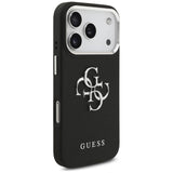 Guess Grained Big 4G Classic Logo-hylster til iPhone 17 Pro - sort