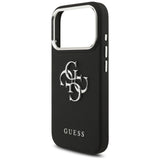 Guess Grained Big 4G Classic Logo-hylster til iPhone 17 Pro - sort