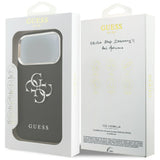 Guess Grained Big 4G Classic Logo-hylster til iPhone 17 Pro - sort