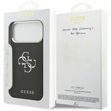 Guess Grained Big 4G Classic Logo-hylster til iPhone 17 Pro Max - sort