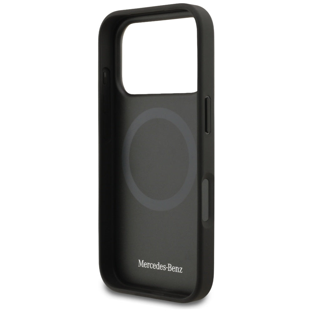 Mercedes Leather The Move MagSafe Case for iPhone 17 Pro - Black